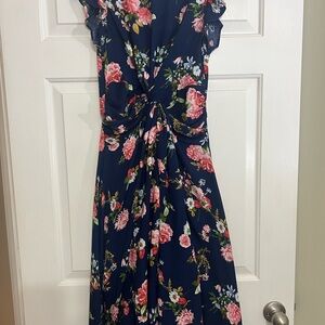 Altar'd State Floral Navy Dress